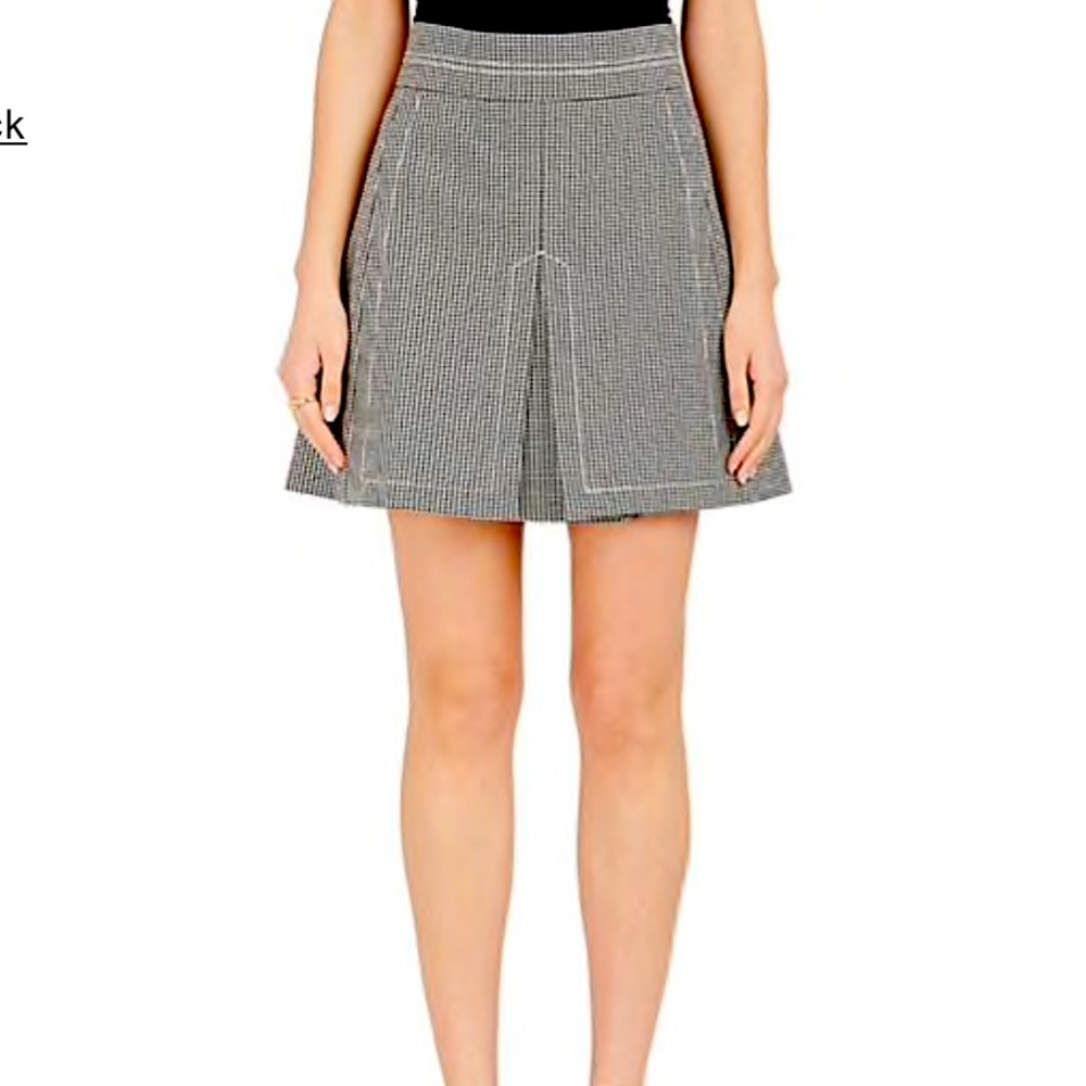 Chloé houndstooth Wool-Blend A-Line Mini Skirt